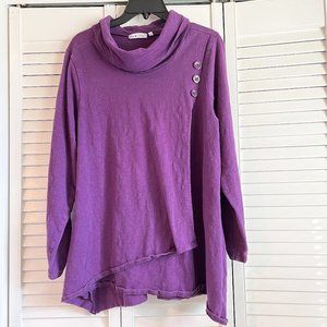 Habitat Cowl Neck Tunic Top Purple M